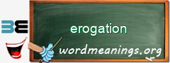 WordMeaning blackboard for erogation